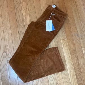 NWT Light Brown corduroy high waisted bootcut jeans size 00/24R
